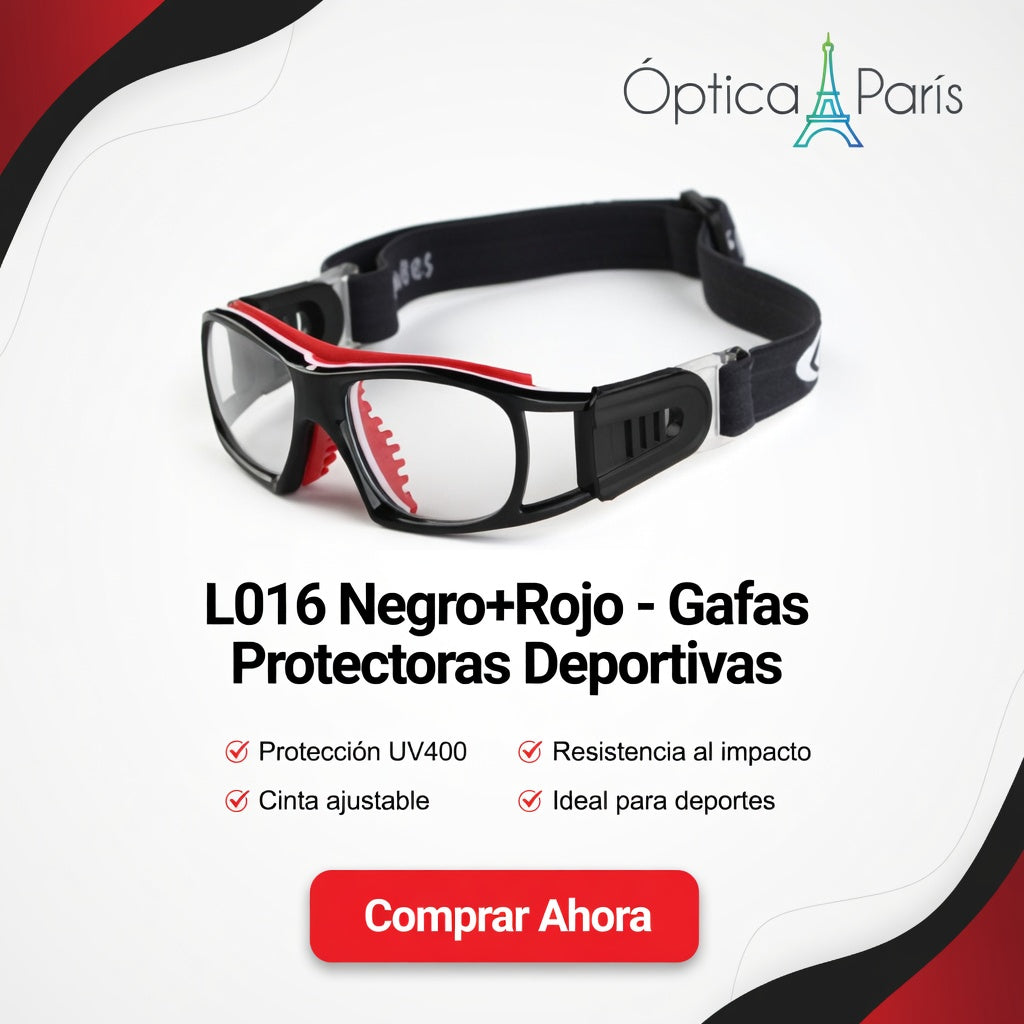Gafa deportiva Modelo L016 Color negro-rojo