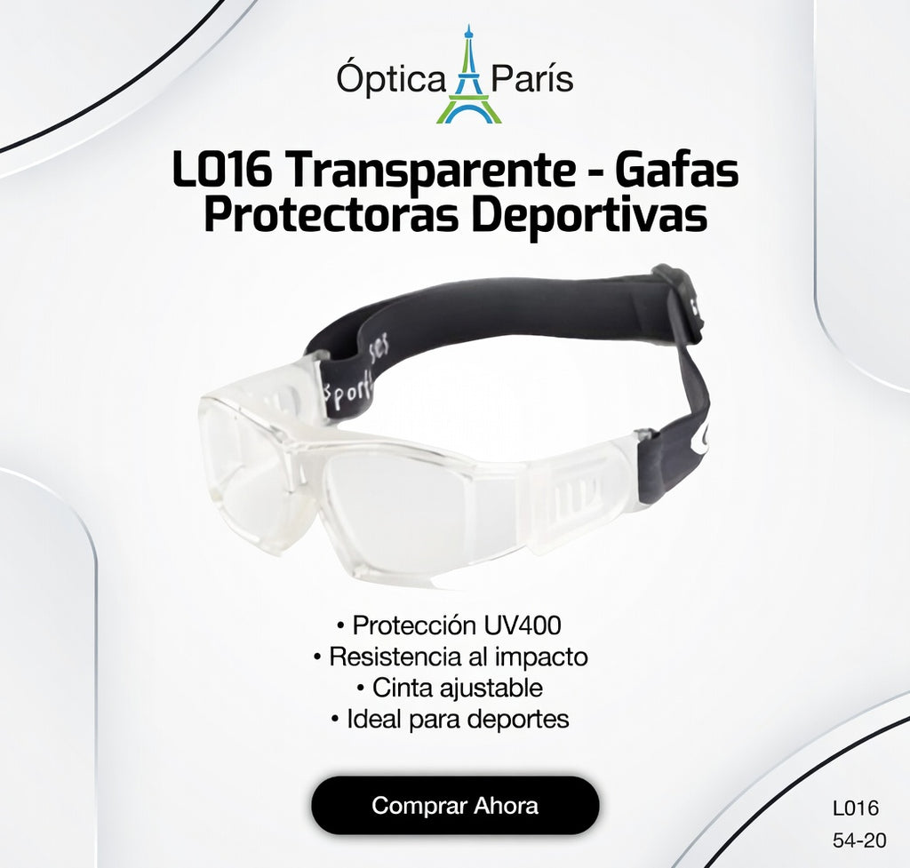 Gafa deportiva Modelo L016 Color Blanco-transparente