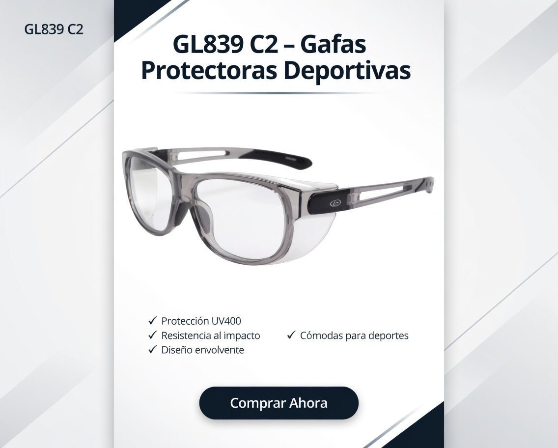 Gafa deportiva Modelo GL839 Gris transparente
