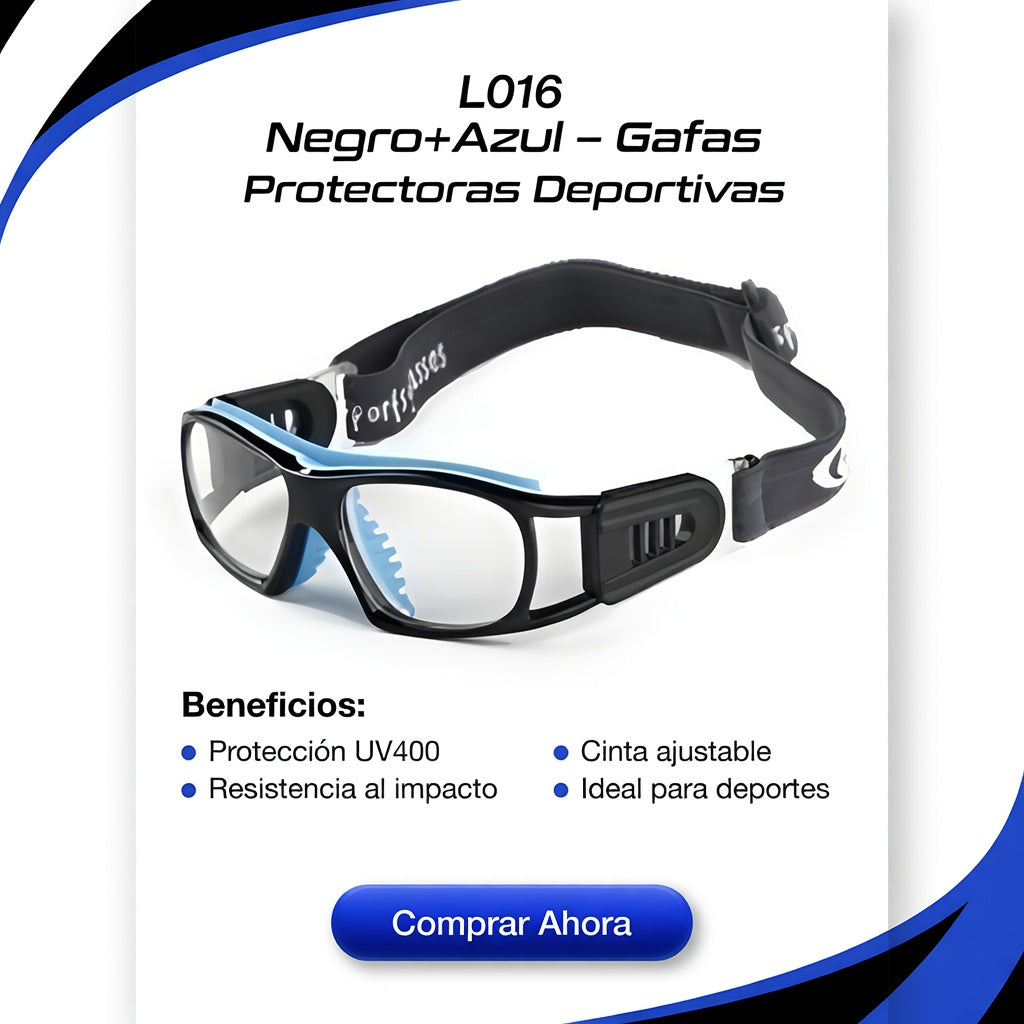 Gafa deportiva Modelo L016 Color negro-azul